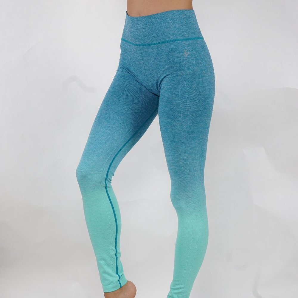 Ombre Yoga leggings seamless mid waistband